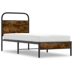 vidaXL Cadre de lit sans matelas 80x200cm chêne fumé bois d'ingénierie