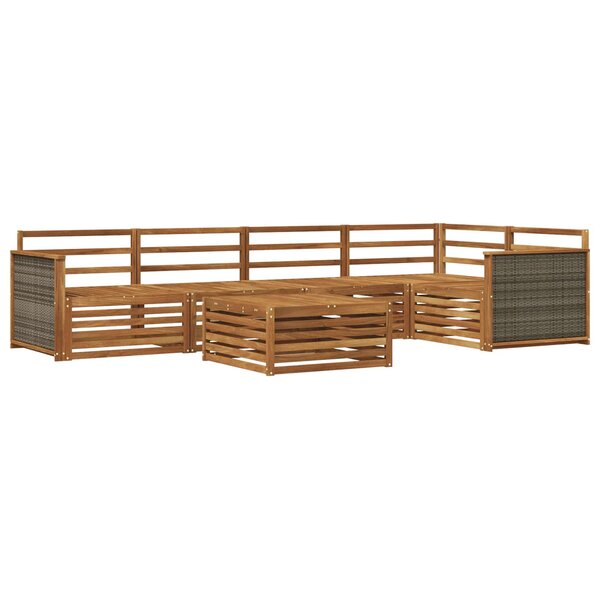 vidaXL Ensemble de canapés d'extérieur 6 pc Naturel