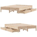 vidaXL Cadre de lit sans matelas 150x200 cm bois de pin massif