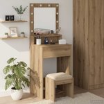 vidaXL Table de Toilette Chêne artisanal 50 x 41 x 135 cm