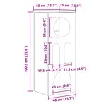 vidaXL Buffet Blanc 40 x 35 x 100.5 cm Bois d'ingénierie