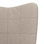 Fauteuil Relaxant VidaXL en Tissu Peluche Gris Clair