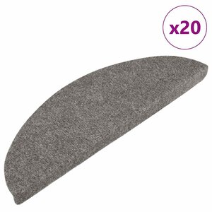 vidaXL Tapis d'escalier auto-adhésifs 20 Pièces gris 56x17x3 cm