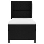 Lit Box Spring vidaXL avec Matelas - Noir - 80x200 cm - Tissu