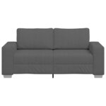 vidaXL Canapé causeuse gris foncé 140 cm tissu velours côtelé