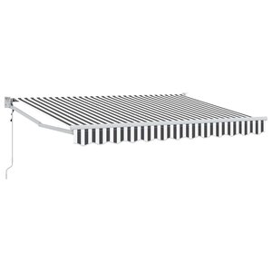 vidaXL Auvent rétractable Anthracite et blanc 3 5 x 2 m