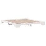 vidaXL Cadre de lit Blanc 180 x 200 cm Bois massif en pin
