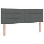 vidaXL Lit à ressorts avec coussin Gris foncé 160 x 200 cm tissu