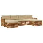 vidaXL Ensemble de canapés d'extérieur 6 pc Bois d'Acacia Massif