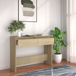 vidaXL Table console chêne sonoma 100x35x76 5 cm bois d'ingénierie