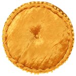 vidaXL Pouf Rond Velours 40x20 cm Moutarde