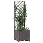 vidaXL Jardinière avec treillis Marron 40x40x136 cm PP