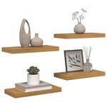vidaXL Étagère Murale 4 Pièces Beige 50 x 23 5 x 4 cm Bois d'ingénierie