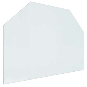 vidaXL Plaque en verre de cheminée Transparent 80 x 60 cm Verre