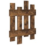 vidaXL Porte-manteau mural Chêne fumé 60 x 3 x 82 cm Bois d'ingénierie