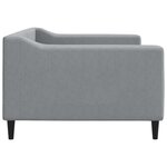 vidaXL Lit de repos gris clair 90x190 cm tissu