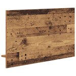 vidaXL Porte-manteau mural avec étagère Bois ancien 90 x 10 x 50 cm