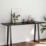 vidaXL Dessus de table bois massif traité bordure assortie