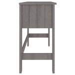 vidaXL Bureau HAMAR Gris clair 110x40x75 cm Bois massif de pin
