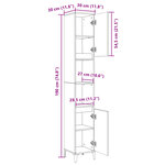 vidaXL Armoire salle de bain chêne sonoma 30x30x190 cm