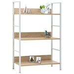 vidaXL Bibliothèque à 3 niveaux chêne 60x27 6x90 5cm bois d'ingénierie