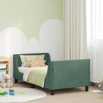 vidaXL Cadre de lit pour enfants avec tête de lit Vert Mer 80 x 160 cm