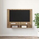vidaXL Meuble TV mural Chêne artisan Bois d'ingénierie