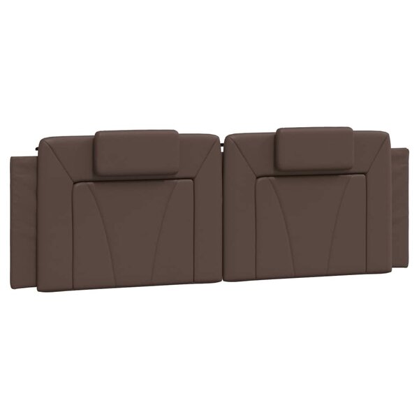 vidaXL Coussin de tête de lit Viana marron 160 cm similicuir