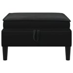 vidaXL Pouf avec Rangement Noir Velours