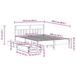 vidaXL Cadre de lit sans matelas 120x200 cm bois de pin massif