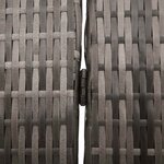 vidaXL Paravent Gris 147 x 180 cm polyrotin