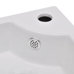 vidaXL Lavabo avec trou de trop-plein 45x32x12 5 cm Blanc