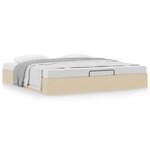 VidaXL Cadre de lit ottoman sans matelas crème 160x200 cm tissu
