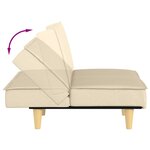 vidaXL Canapé-lit crème tissu