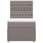 vidaXL Sommier à lattes de lit avec matelas Taupe 90x200 cm Tissu
