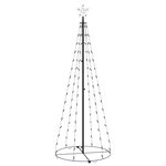 vidaXL Arbre de Noël cône 100 LED blanc froid décoration 70x180 cm