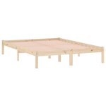 vidaXL Cadre de lit sans matelas 137x190 cm bois massif de pin