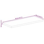 vidaXL Dessus de table rectangulaire bois massif de manguier brut