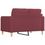 vidaXL Canapé à 2 places Rouge bordeaux 120 cm Tissu