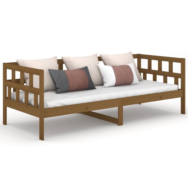 vidaXL Lit de jour marron miel bois de pin massif 80x200 cm