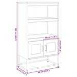vidaXL Buffet haut jaune moutarde 68x39x123 cm acier