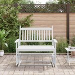 vidaXL Banc balancelle blanc 118x70x104 5 cm bois massif de peuplier