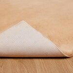 vidaXL Tapis en Fourrure Synthétique de Lapin Taupe 240 x 240 cm