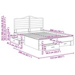 vidaXL Cadre de lit Chêne fumé 150 x 200 cm Bois d'ingénierie