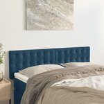 vidaXL Têtes de lit 2 Pièces Bleu foncé 72x5x78/88 cm Velours