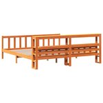 vidaXL Cadre de lit et tête de lit cire marron 180x200 cm bois de pin