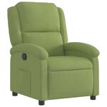 vidaXL Fauteuil inclinable vert clair velours