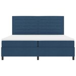 vidaXL Lit à ressorts avec Matelas Bleu 200x200 cm Tissu