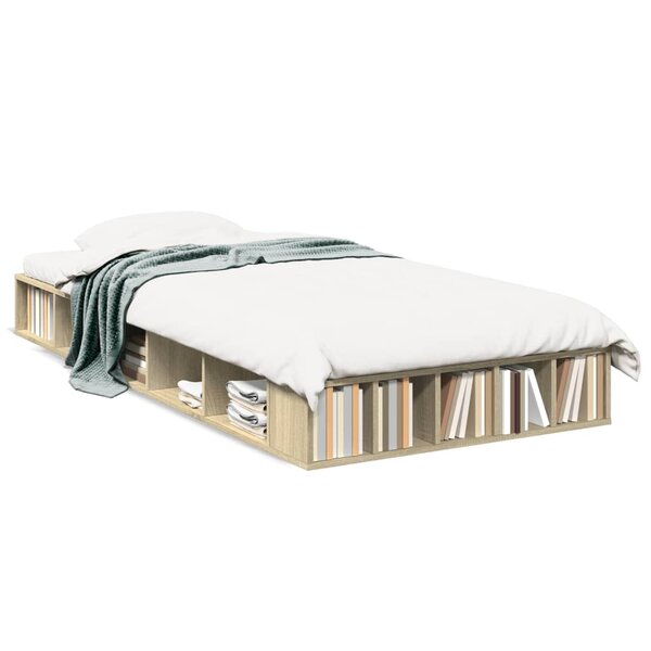 vidaXL Cadre de lit sans matelas chêne sonoma 90x200 cm