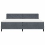 vidaXL Lit à ressorts avec matelas noir 100x200 cm en velours